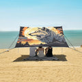 ALAZA Wolf Moon Mountain Beach Tent Sun Shelter Portable Canopy Sunshade for Outdoor Camping Picnics Backyard Fun 10x9 ft