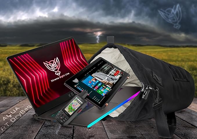 Xtreme Sight Line ~ AQUA RT Faraday Dry Bag~ Water-Proof Faraday Dry Bag for Laptops Tablets and Mid-Size Electronics ~ Tracking/Hacking Defense ~ Backwoods Camo