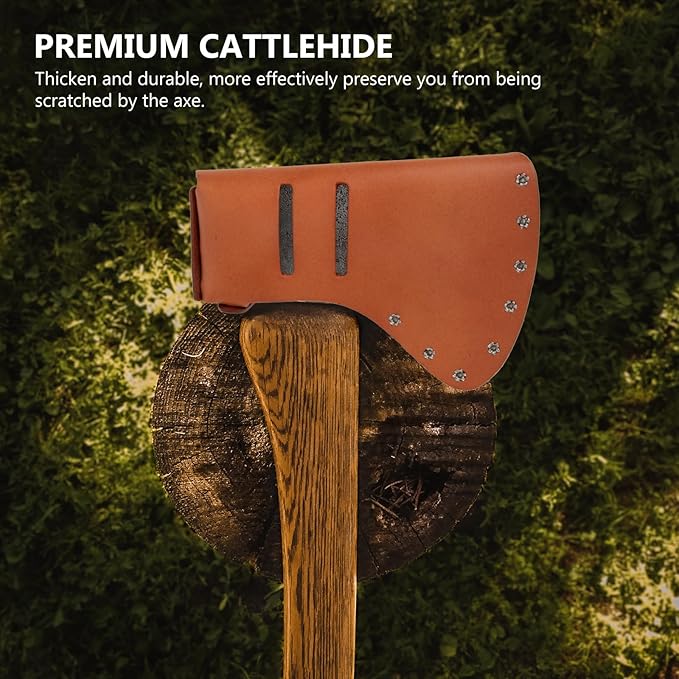 GANAZONO 2pcs Portable Cattlehide Hatchet Cover Sleeve Professional Axe Lightweight Design for Camping Outdoor Use for Outdoor Enthusiasts