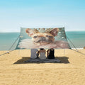 ALAZA French Bulldog Dog Cute Dog Dressed Up Beach Tent Sun Shelter Portable Canopy Sunshade for Outdoor Camping Picnics Backyard Fun 10x9 ft