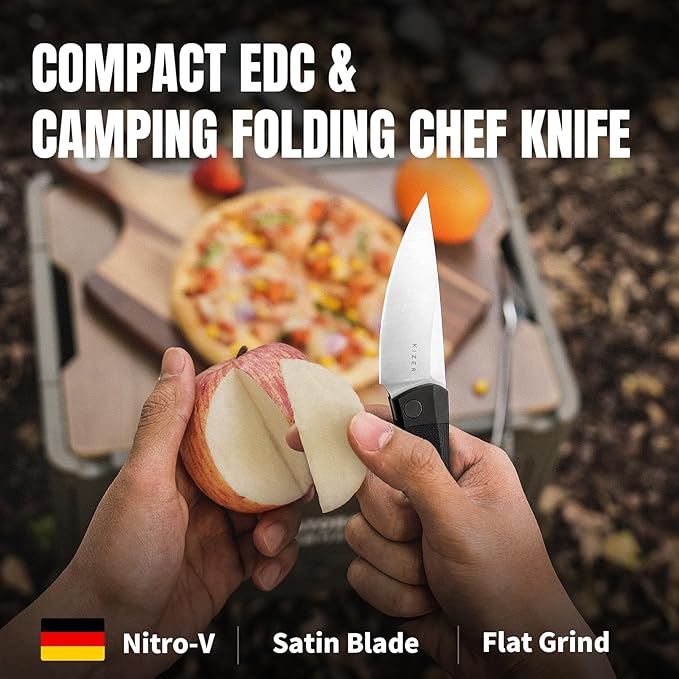 Kizer Mini Momo EDC Pocket Knife 3.2” Nitro V Blade Pocket Folding Knife with Aluminum+G10 Handle Front Flipper EDC knife with Pocket Clip for Men Women Camping Hunting Survival Knives V3663M1
