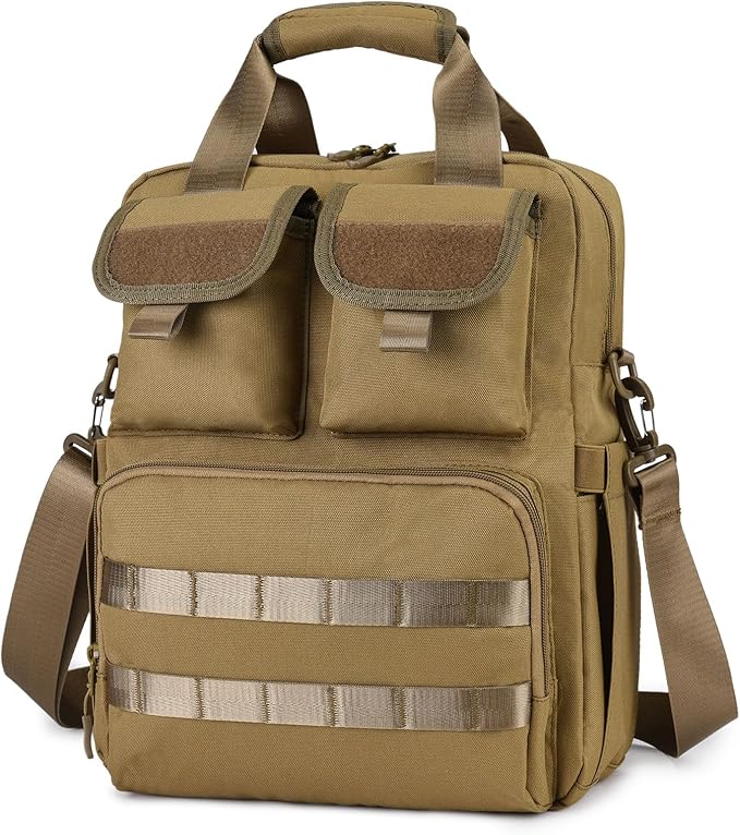 ArcEnCiel 12.9-14.2 Inch Laptop Tactical Messenger Bag Men MOLLE Sling Pack Briefcase Gear Handbags Utility Carry Satchel