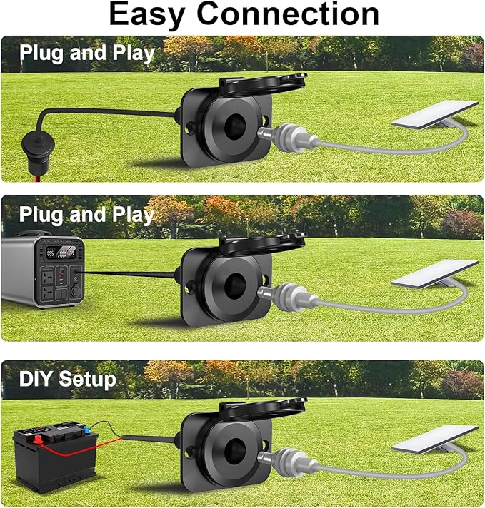 Waterproof Wall Socket Passthrough for Starlink Mini DC 5.5 x 2.1 Female Power Connector Outlet Perfect for RV Campervan Caravan Motorhome Battery Box Replacement Cigarette Lighter