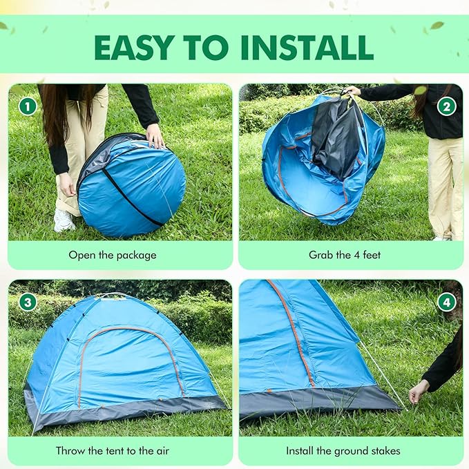 Woanger 10/16 Pack Bulk 2 Person Camping Tents for Homeless Lightweight Tent with Rain Fly and Carrying Bag Waterproof Windproof Setup Pop Up for Camping Backpacking Donation