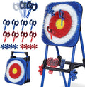 Axe Throwing Bristle Target with 16 Throwing Axes Set Foldable Axe Throwing Game for Backyard Outdoor Games Yard Game Carnival Games