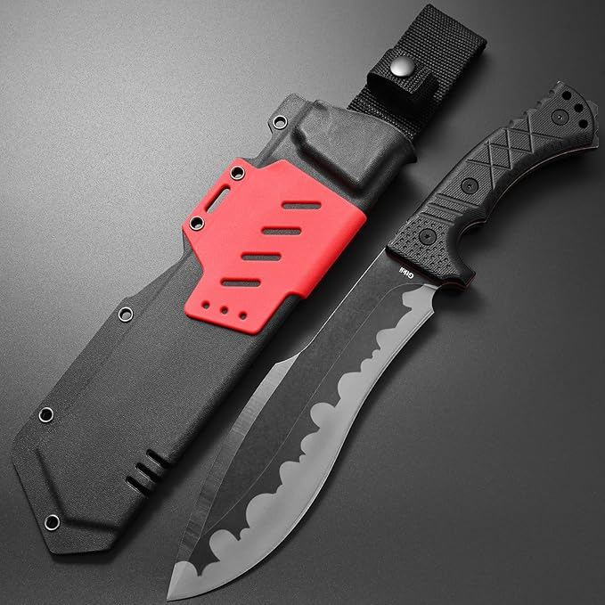 Gtkii GTK30 Fixed Blade Knife AUS-10 Steel Blade Full Tang Nylon Fiberglass Handle Dog Leg Shape Blade Knifes for Hunting Camping Bushcraft Collection