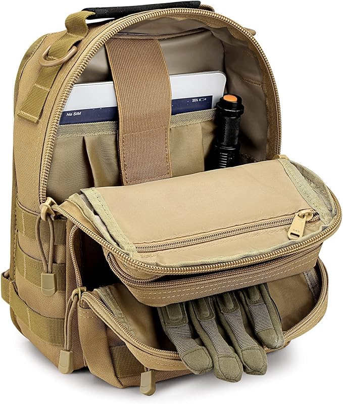 G4Free Tactical Sling Military Shoulder Backpack EDC Assault Range Bag and Tactical Sling Bag Military Rover Shoulder Sling Pack Molle EDC Chest Pack
