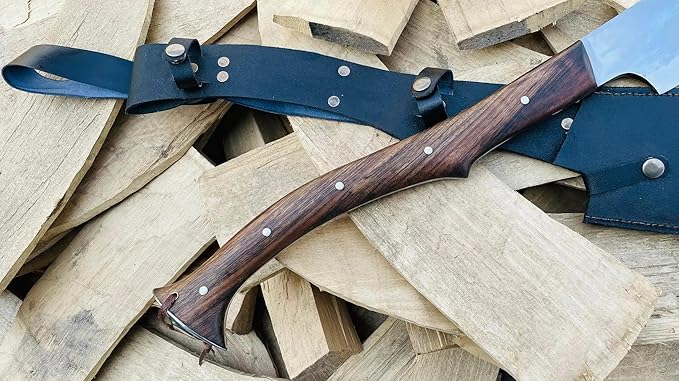 12 Inch Custom Axe Knife Viking Seax Axe Machete Knife Tactical Tomahawk Survival Heavy Duty Machete Camping Outdoors Survival