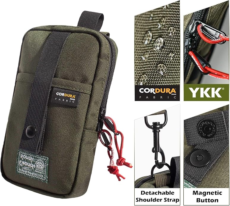 Rough Enough Smalll Crossbody Bag Cell Phone Purse for Men Women Bundle Set