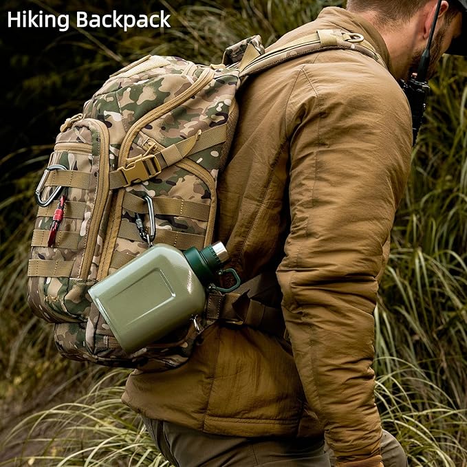 AMHEH 32L Tactical Backpack - 17 Laptop Suspended Protection 1050D Rugged Urban Everyday Carry Pack Get Home Bug Out Bag (Camo)