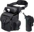 Drop Leg Tactical Bag with Insulated Bottle Pouch - Adjustable Shoulder Strap for Men Women Parents Hiking Biking Travel Photography - Weather-Resistant Outdoor Gear with Multiple Compartments