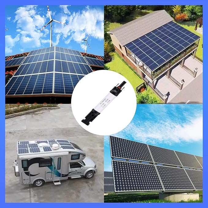 30A Solar Fuse Connector IP68 Waterproof 1000V in-line Fuse Holder 30A Male and Female Connector Waterproof in-Line Fuse Holder (Contains 8 fuses + 4 Solar Fuse Holders)