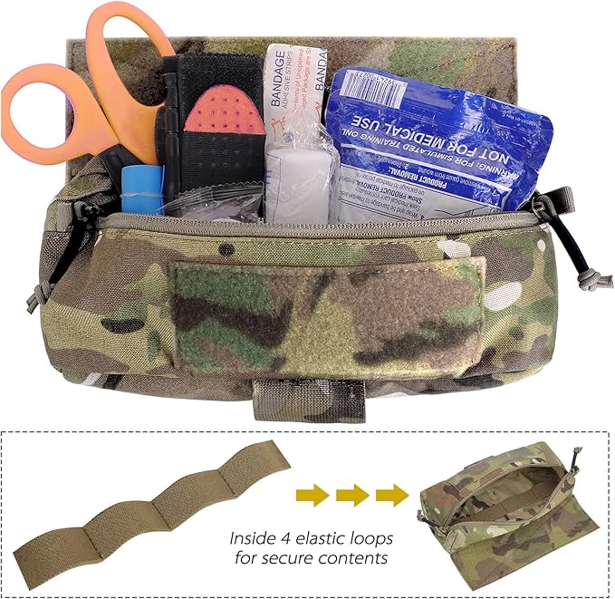 PETAC GEAR Tactical Mini Drop Pouch Fanny Pack Tool Pouch for Tactial Vest Chest Rig