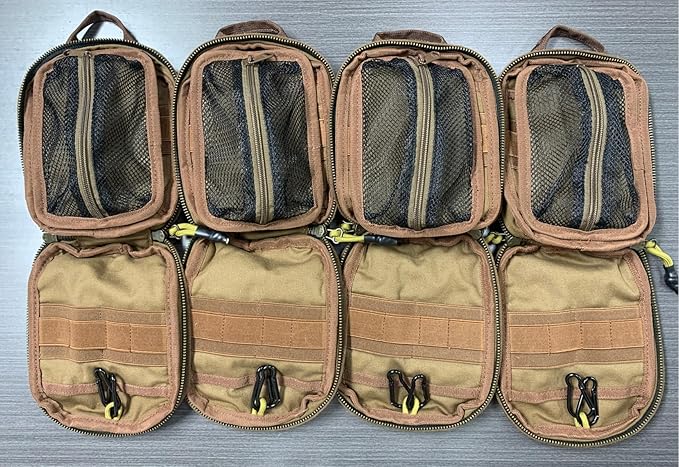 Roaring Fire Smolder Waxed Canvas Organizer - Tactical Molle Admin Pouch EDC Tool Organizer with YKK Zippers Molle Organizer Pouch for Everyday Carry Tool for Outdoor Tactical Survival
