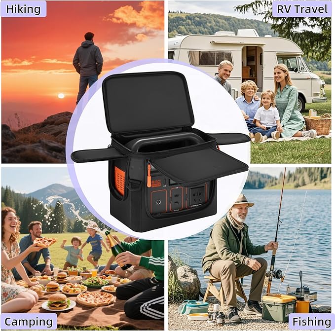 Carrying Case Compatible with Jackery Explorer 300/300 Plus/290/290 Plus/240/240 v2 - Protective Soft Bag with Multiple Pockets for Portable Power Station Accessories