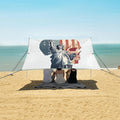 ALAZA Skull USA Flag Statue of Liberty Beach Tent Sun Shelter Portable Canopy Sunshade for Outdoor Camping Picnics Backyard Fun 10x9 ft