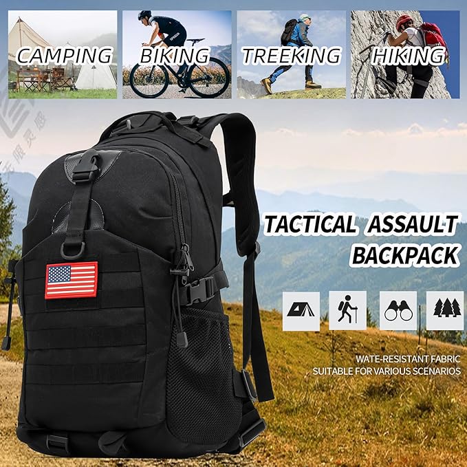 Camo BackpackSmall Tactical Backpack for outdoorMilitary Teen Boys Backpacks for School 30L