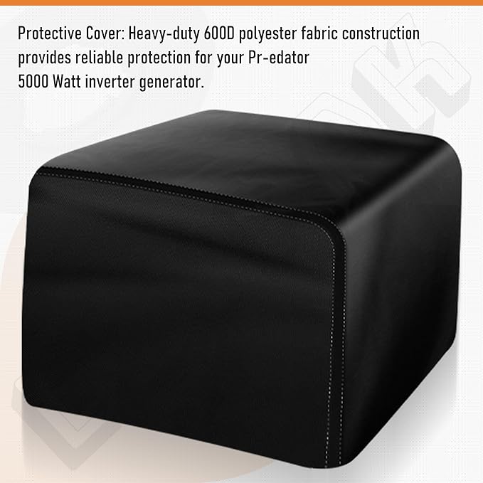 Custom Fit Generator Cover for Predator 5000 Watt Inverter Generator Heavy Duty 600D Waterproof Material All-Weather Protection