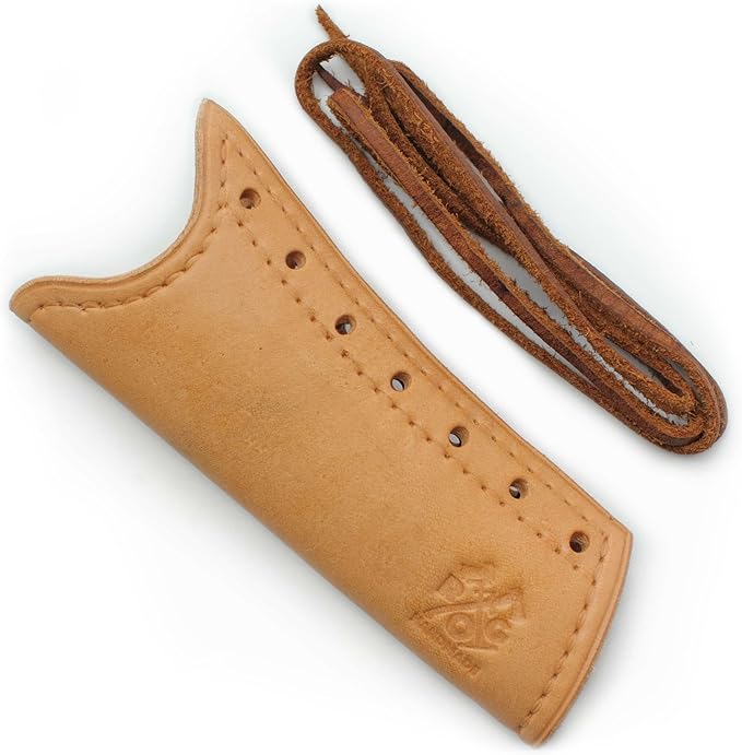 Leather Axe Handle Guard/Collar (Wetterlings Bushman by Les Stroud Tan/Natural Leather)