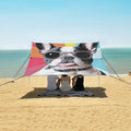 ALAZA Cool Cute French Bulldog Puppy Beach Tent Sun Shelter Portable Canopy Sunshade for Outdoor Camping Picnics Backyard Fun 10x9 ft