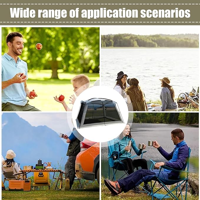 Tent Camping | Portable Screen Shelter Sunshade HouseScreen House Tent | for Picnic Family Trip Backyard Road Trips Travel Beach