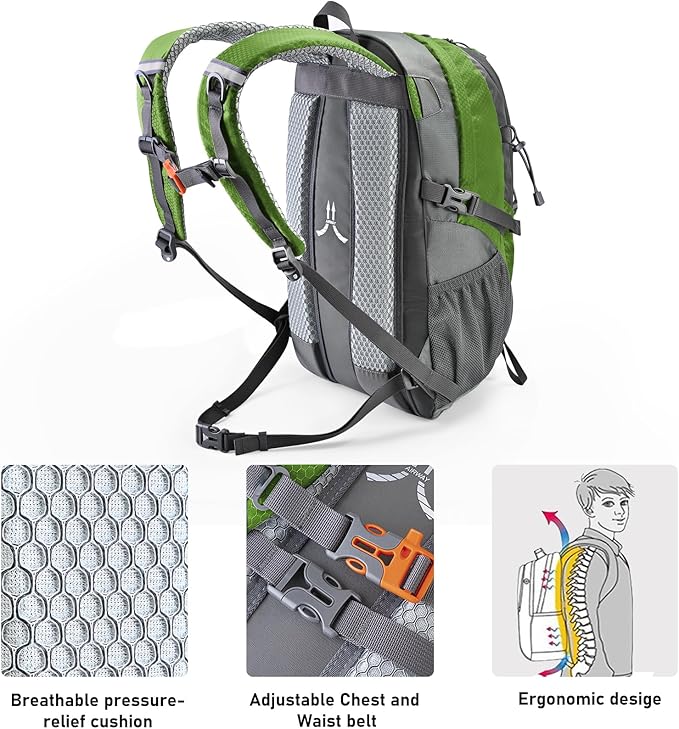N NEVO RHINO Hiking Backpack 20L Water Resistant Outdoor Day PackLightweight Travel Small Backpack for Men Women