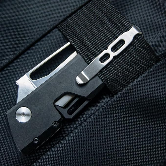 EDC Aluminium Alloy Folding Utility Knife with 2.56 Box Cutter Pocket Knife with Clip