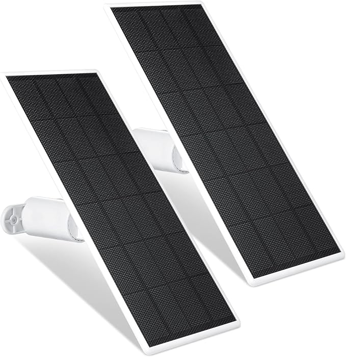Wasserstein Solar Panel Solar Panel Charger for Google Nest Cam Outdoor or Indoor Battery - 2.5W Solar Power - Camera Solar Panels Made for Google Nest (2 Pack)
