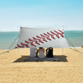 ALAZA Baseball Close Up Beach Tent Sun Shelter UPF50+ Protection Beach Shade Canopy w/ 4 Sandbags for Outdoor Camping Fishing Backyard Fun Picnic 10x9 ft