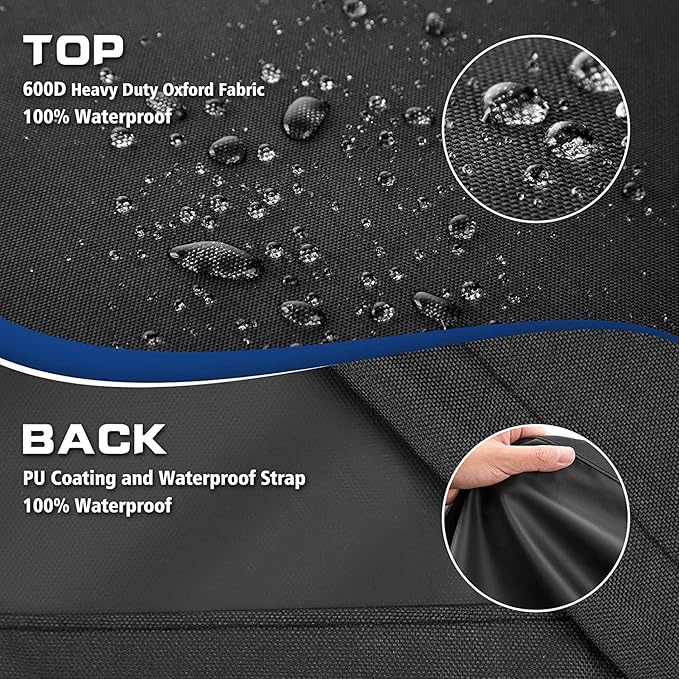 Generator Cover Waterproof 26 x 20 x 20 inch Heavy Duty Thicken 600D Polyester Universal Generator Cover for Portable Generators 3800-6500 Watt Black