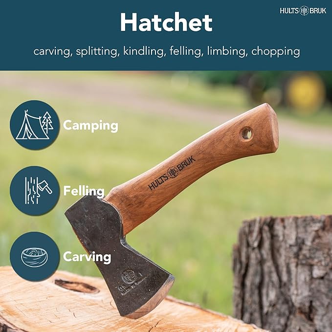 Hults Bruk 840762 Jonaker Hatchet - 1 lb Head 9.4 Handle