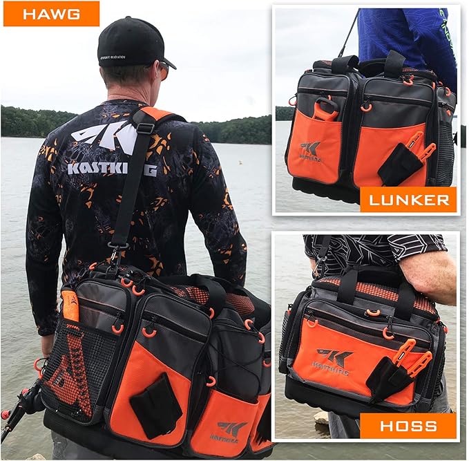 KastKing Fishing Gear &amp Tackle Bags - Saltwater Resistant Fishing Bags - Fishing Tackle Storage Bags