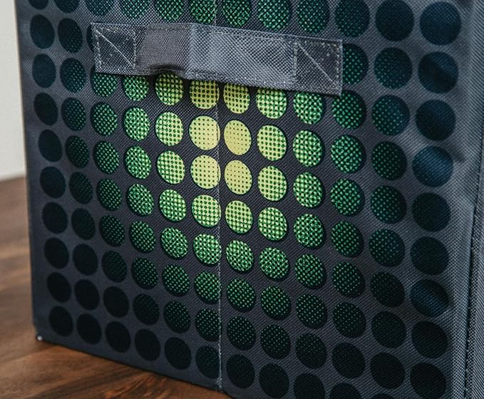 Ukonic Xbox Series X Logo Collapsible Storage Bin Chest with Lid | Fabric Basket Container with Handles Cubby Cube Closet Organizer | Video Game Gifts And Collectibles | 24 x 12 Inches