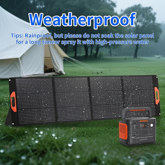 200W Portable Solar Panel for Power Station Compatible with Jackery Ecoflow Bluetti Anker and More Portable Power Stations 23.5% High Efficiency Weatherproof for Camping RV Emergency Power