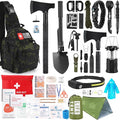 Survival Kit 268 Pcs Emergency Survival Gear and Equipment Supplies with First Aid Kit Camping Axe Headlamp Crossbody Bag for Camping Hiking Hunting Gift for Christmas Men Dads Black Como