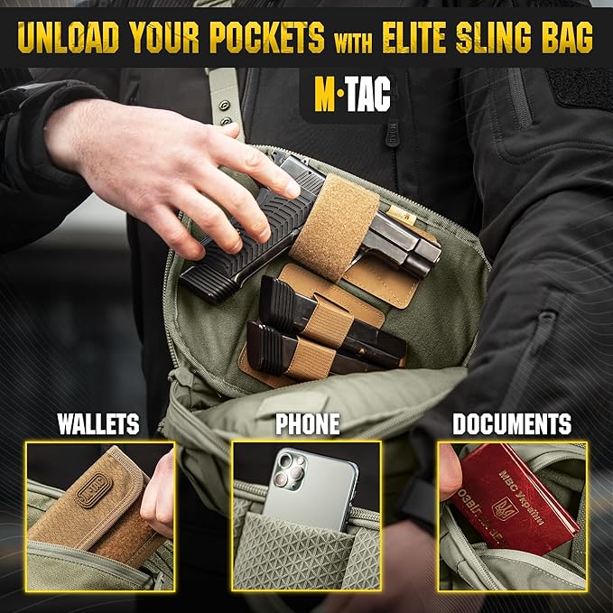 M-Tac Sphaera Tactical Shoulder Bag - Conceal Carry Chest Sling Pack CCW Bag