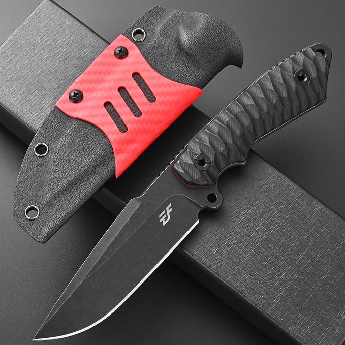 Eafengrow EF162 Fixed Blade Knife AUS-8 Steel Blade G10 Handle Full Tang Compact EDC Tool Fix Knifes for Outdoor Camping Survival