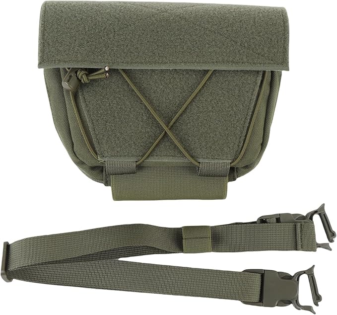 Oxford Cloth Drop Pouch Sub Abdominal Utility Carrying Kit Bag Adjustable Waist Strap - Durable Material Multi Layer Storage Ideal for Outdoor Activities and Chest Rig Use