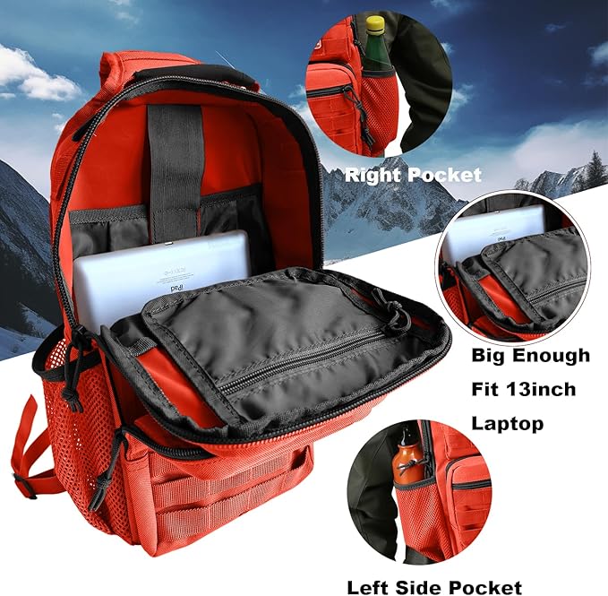 Tactical Shoulder Sling Bag Small Chest Pack 13L Backpack for Men Outdoor Sports (Orange 13L)