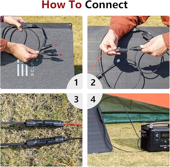 16FT Solar to XT60i Charging Cable Extension Cable Solar Connector to XT60i Adapter for RC Battery Drones Solar Generator EcoFlow River Delta Plus Pro Max Anker SOLIX 767 Portable Power Station