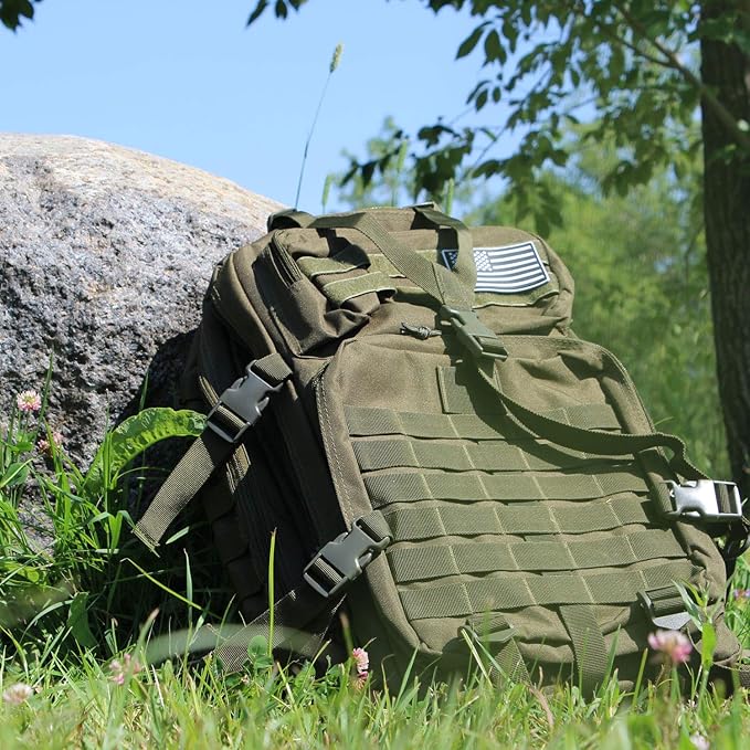 Bug Out Bag Backpack - 50L Tactical Backpack - Great for Survival Essentials (Purple)