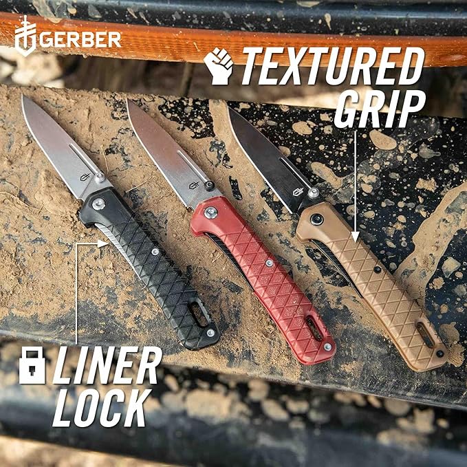 Gerber Gear Zilch Pocket Knife with 3.1 Plain Edge Blade Folding Knife with Clip Lightweight EDC Gear and Equipment