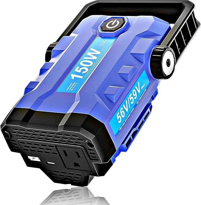150W Portable Inverter Power Inverter Compatible with EGO Power+ Battery for Home and Outdoor