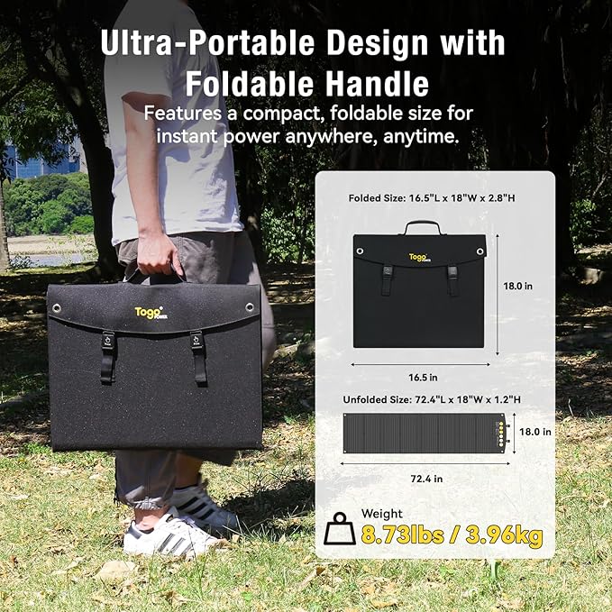 120W Foldable Solar Panel 23.5% Efficiency ETFE Monocrystalline Solar Charger with 45W PD &amp DC Outputs Waterproof Emergency Power Supply for Portable Power Station Camping Off Grid