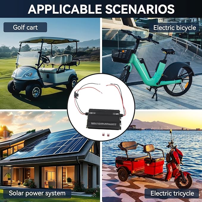MPPT Boost Solar Charge Controller 600W 12‑50V Input LCD Display Step Up Solar Charging Controller for 24V 36V 48V 60V 72V Batteries