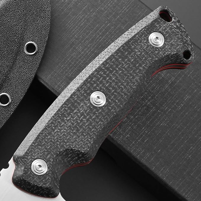 Eafengrow EF164 Fixed Blade Knife DC53 Steel Blade Micarta Handle Full Tang EDC Tool Fix Knifes for Outdoor Camping Hunting Survival