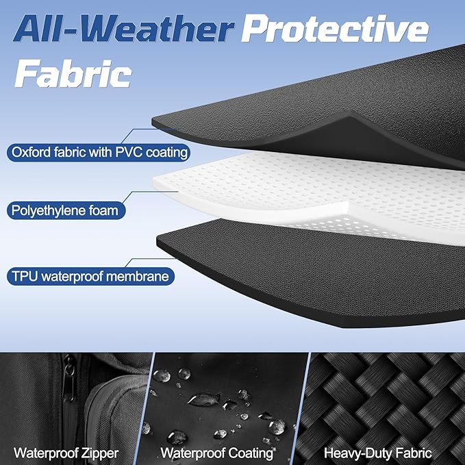 Heavy-Duty Protective Cover Compatible with EcoFlow DELTA 2 Max &amp Extra Battery 1680D Waterproof Dustproof Storage Case with Side Accessory Pocket Precision Fit for Outlets &amp Ventilation (Bl