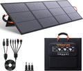 220W Portable Solar Panel 20V 25% High Efficiency N-Type Solar Cell with 4 Adjustable Kickstand IP68 WaterproofFoldable Solar Panel for Camping RV Off Grid Backup
