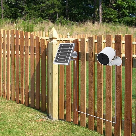 UYODM 2PACK Solar Panel Compatible with SimpliSafe Outdoor Security CameraPower Your SimpliSafe Outdoor Camera continuouslyAL Alloy Frame Durable and Sturdy - Silver