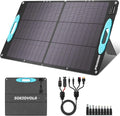 SOKIOVOLA 100W Portable Solar Panel for Power StationETFE Portable Foldable Solar Charger NextGen 25% High Conversion IP68 Waterproof Solar Panel for Camping Outdoor RV Blackout